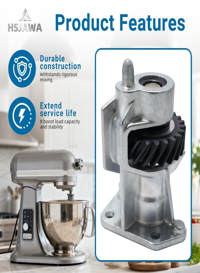 HSJAWA WP240309-2 Mixer Worm Gear and Bracket 240309-2 Worm Drive Gear & Bracket Kit Fits for Whirlpool Kitchen Aid Replaces 4162101 4169907 4169941 4170007 4176130 949544 AP6007401 PS11740516 EAP11740516 - Image 3